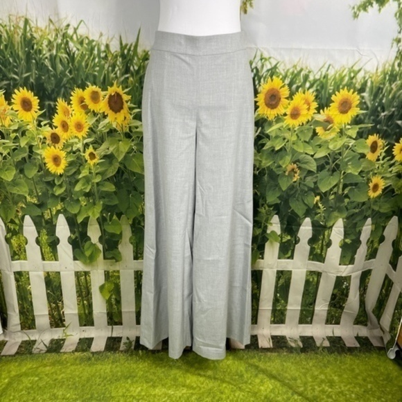 BCBG Light Heather Gray High Waist Wide Leg Small - Picture 4 of 13